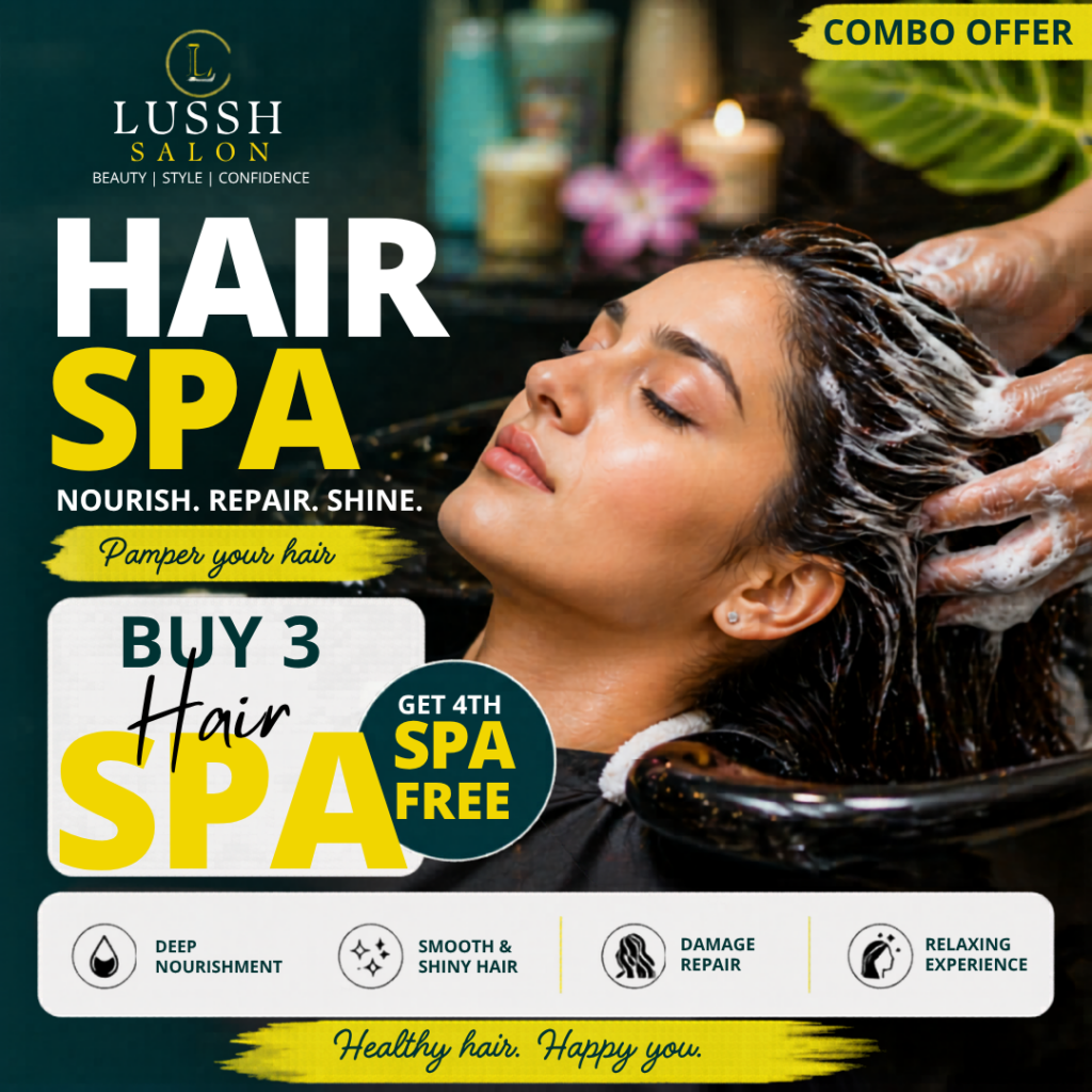 Hair spa but 3 get 1 free